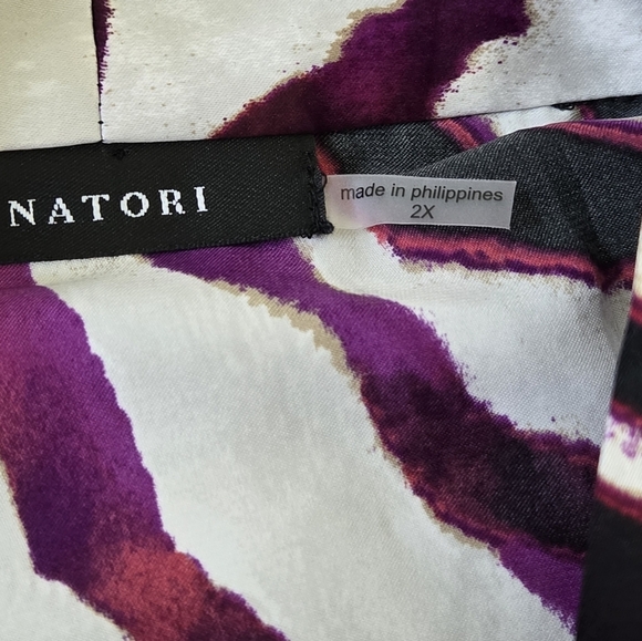 NWT NATORI Kuma Long Robe Length  52" Bathrobe Kimono Sleeve Plus Size 2X - Picture 13 of 16